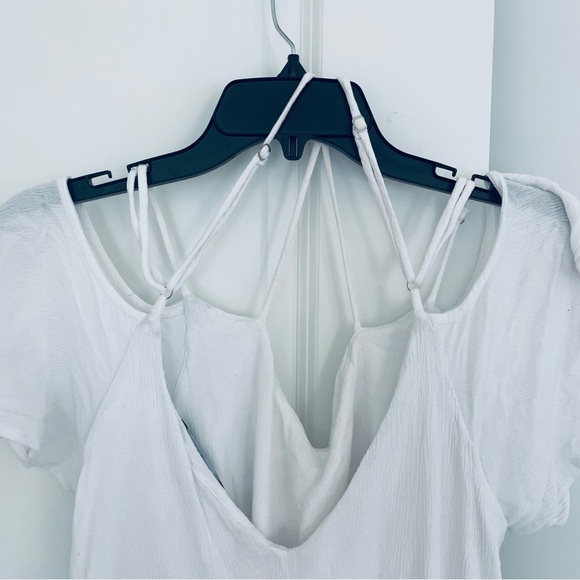 Lulus Scoop Neck Lightweight Flowy Top White Rayon Size L - Picture 4 of 10